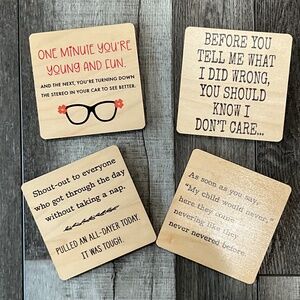 Coasters #3 Sassy Saying Wooden Bar Coaster